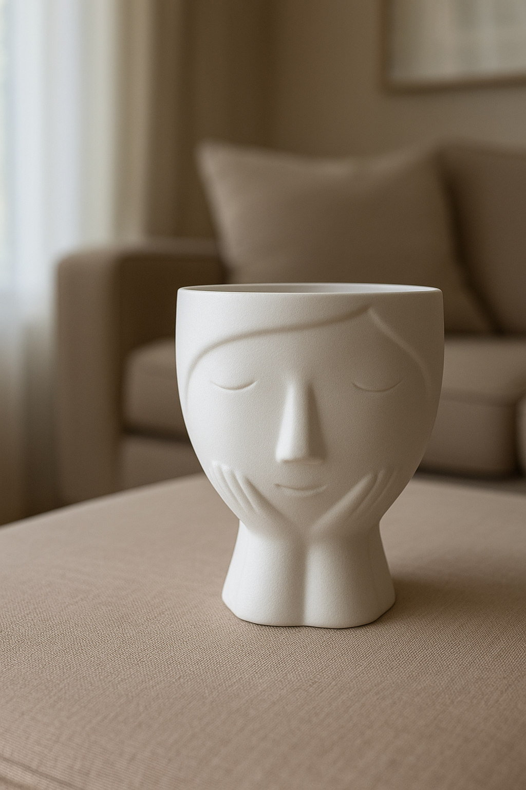 Ceramic Face Vase Planters – Artistic Head Shaped Pots | Set of 3 | Modern Home Décor