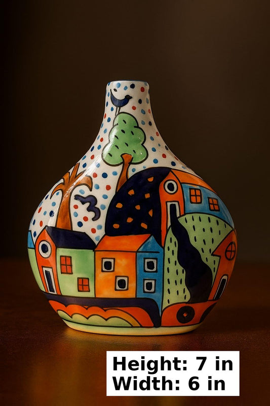 Colorful Ceremic handpainted Vase