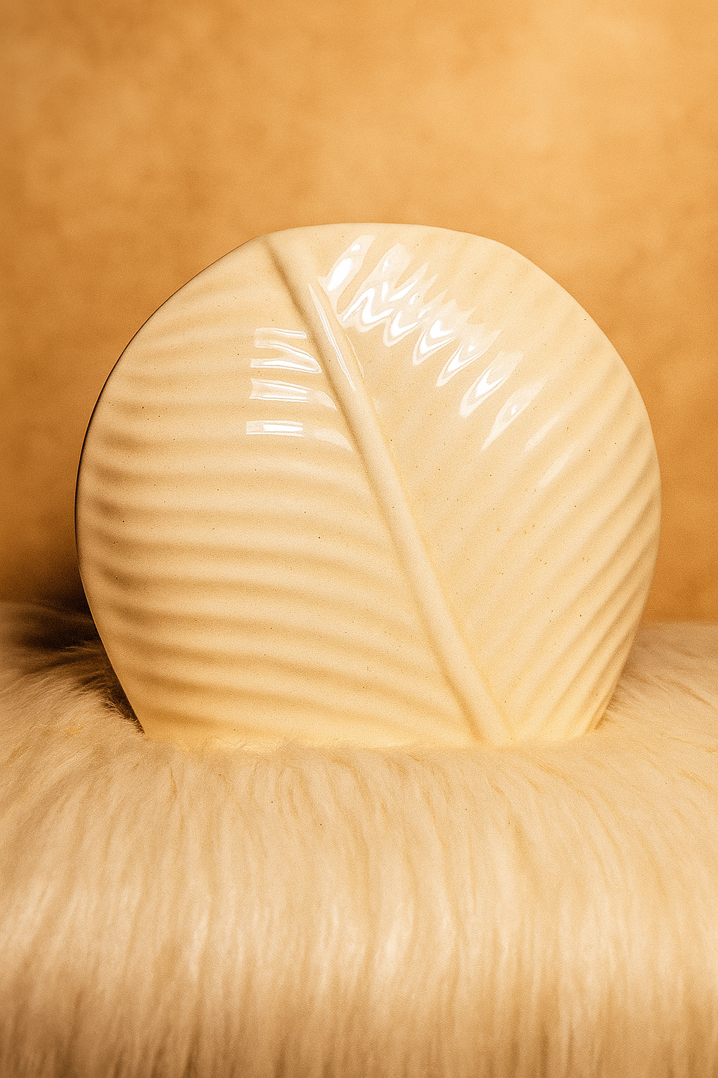 White Leaf Decorative Flower Pot for Home Decor