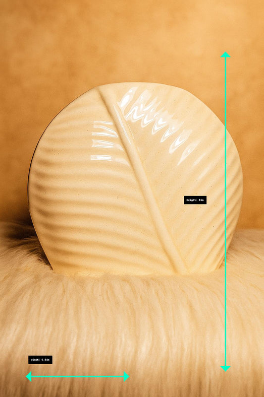 White Leaf Decorative Flower Pot for Home Decor