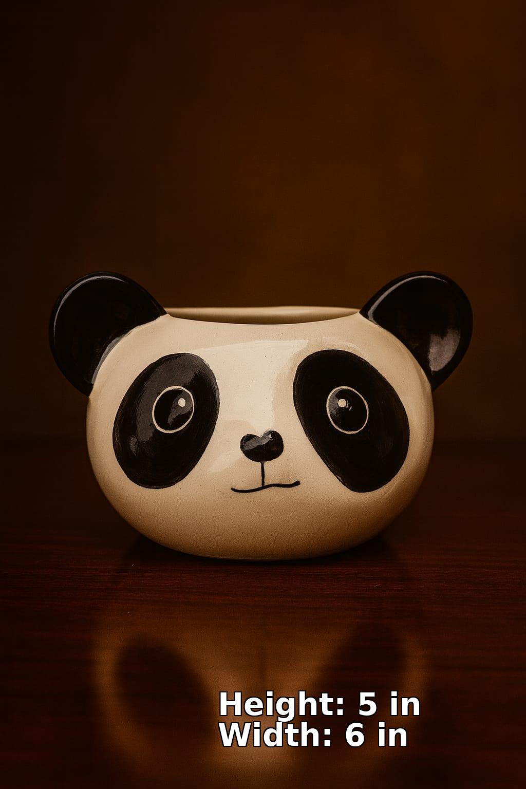 Panda Ceramic Planter for Living Room Indoor Outdoor, Garden, Balcony, Plants Home Decor Flower Pot