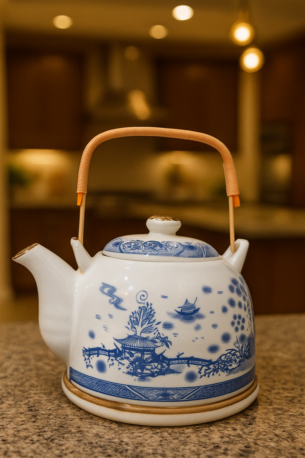 Imported Porcelain Kettle (18 cm × 13 cm) | Hand-Painted Ceramic Tea Pot | Available in 3 Designs