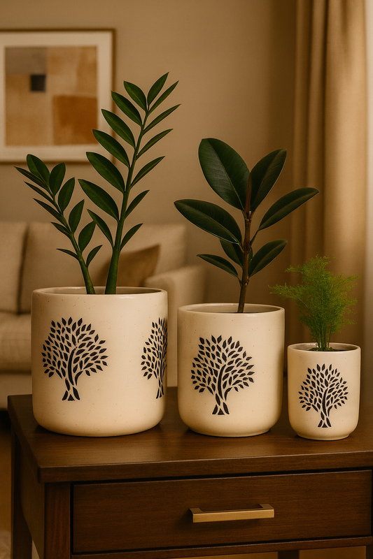 Tree Printed Planter (Set of 3)