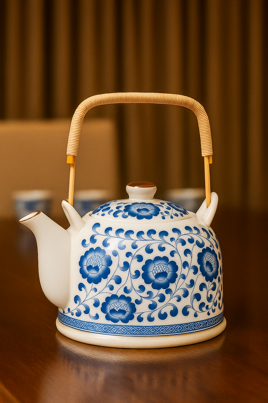 Imported Porcelain Kettle (18 cm × 13 cm) | Hand-Painted Ceramic Tea Pot | Available in 3 Designs