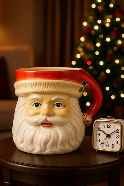 Santa Claus Ceramic Planter | Christmas Theme Home Decor Pot | 27 cm W × 22 cm H