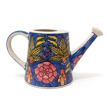 House of Elegance Hub Ceramic Watering Can Vase (29 × 17 cm) | Handcrafted Floral Decorative Watering Can Showpiece for Home, Garden & Table Décor