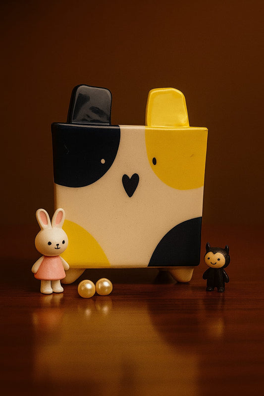 Ceremic Cute Pen Stand-Planter - Organiser