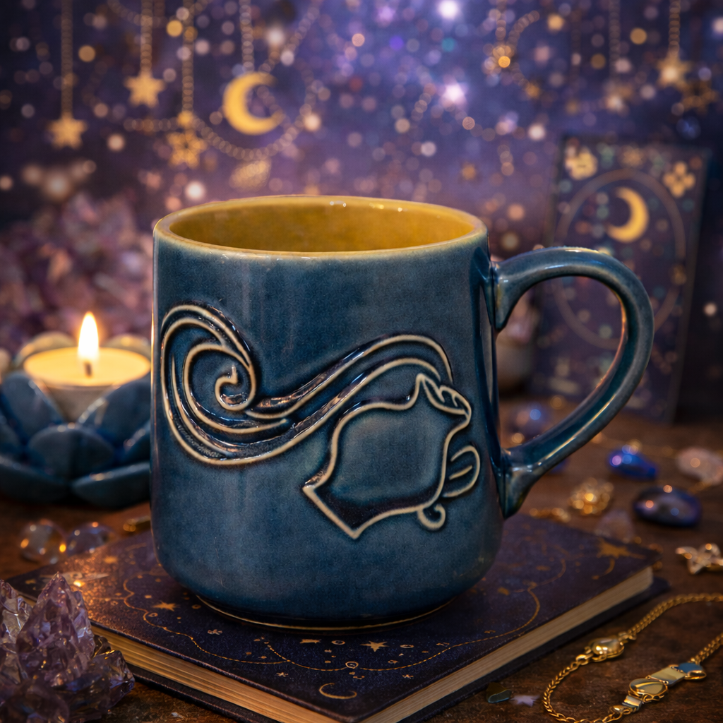 House of Elegance Hub Zodiac (Zodiac Sign) Ceramic Coffee Mug | 330 ml Handcrafted Astrology Cup | Premium Glazed Tea & Coffee Mug | Unique Gift for (Zodiac Sign) Lovers