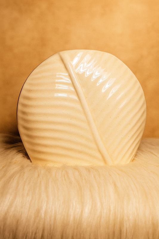 White Leaf Decorative Flower Pot for Home Decor