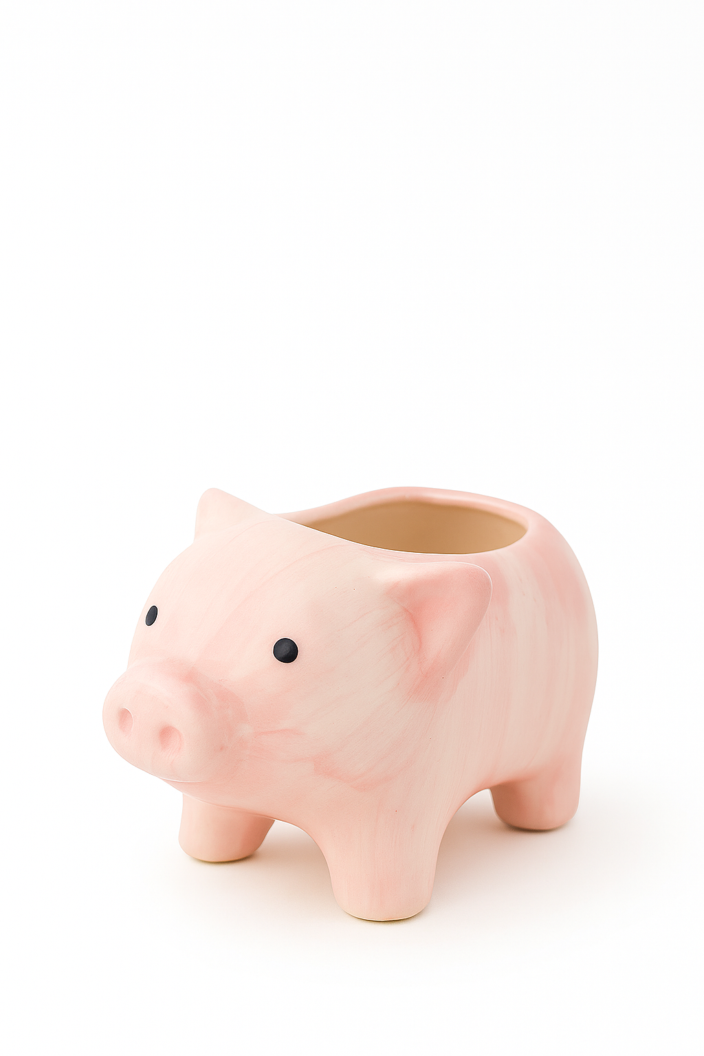 Cute Pig Ceramic Planter |Mini Animal Succulent Pot for Home Décor
