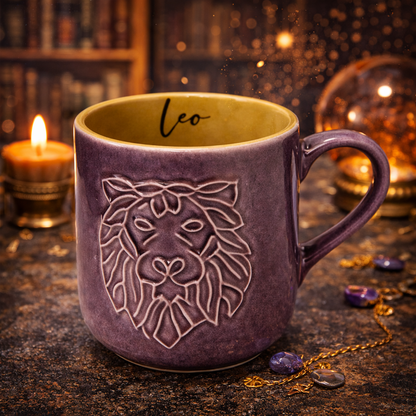 House of Elegance Hub Zodiac (Zodiac Sign) Ceramic Coffee Mug | 330 ml Handcrafted Astrology Cup | Premium Glazed Tea & Coffee Mug | Unique Gift for (Zodiac Sign) Lovers